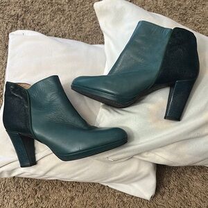 Elegant Teal Ankle Boots